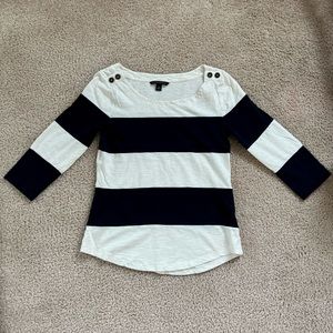 Banana Republic Striped 3/4 Sleeve T-Shirt Size S